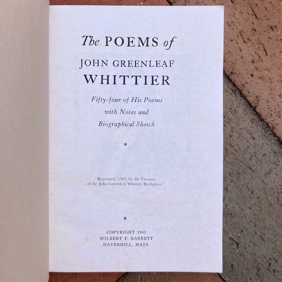 2 John Greenleaf Whittier Poetry Books Literary Whittierland Haverhill MA Poet - Picture 13 of 16